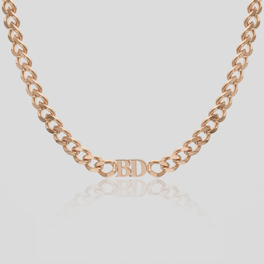 Cuban Initial Choker Necklace - Image 3