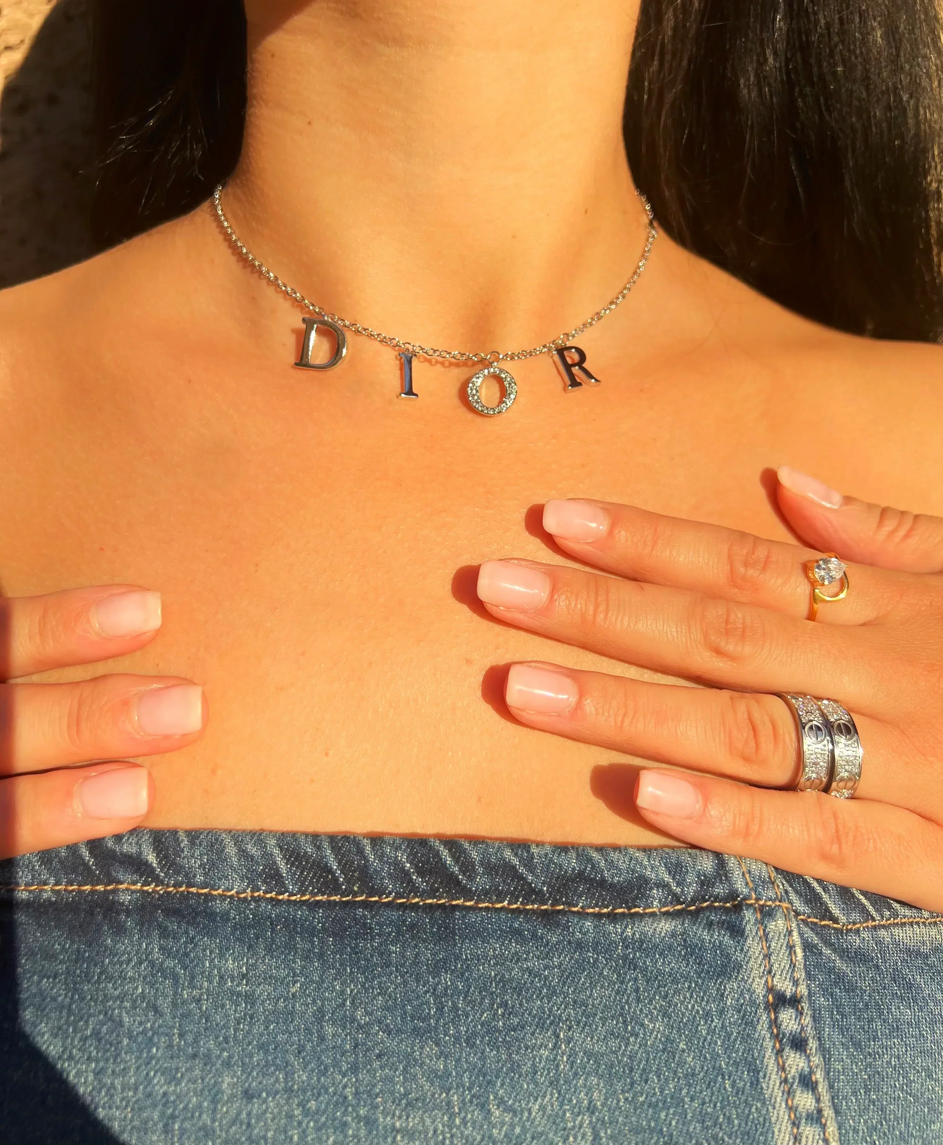 Dahlia Necklace (in silver & gold) - Image 3