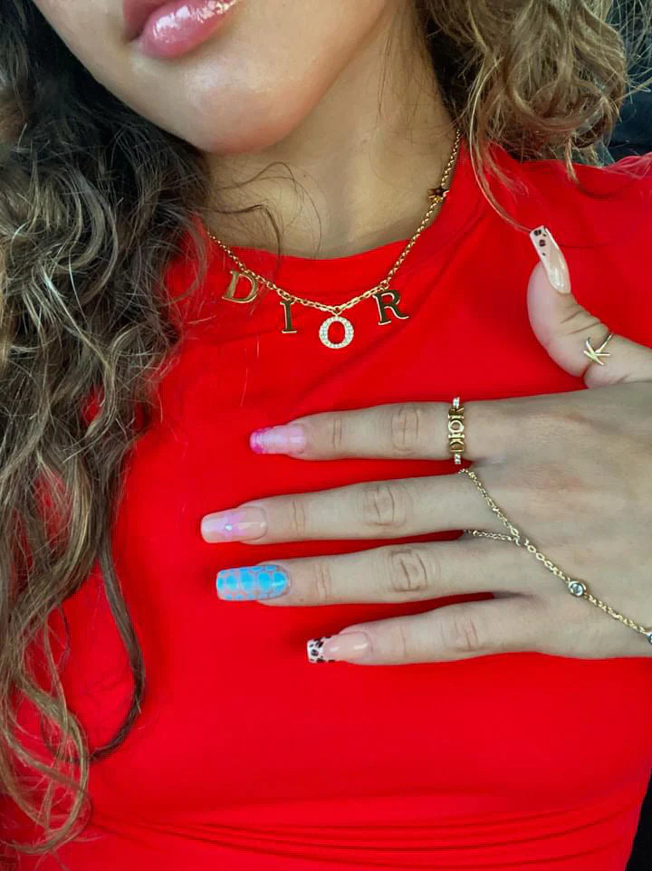 Dahlia Necklace (in silver & gold) - Image 5