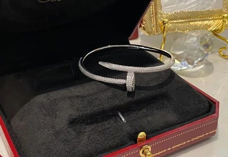 Full Diamanté Nail Bracelet (gold & silver) - Image 4